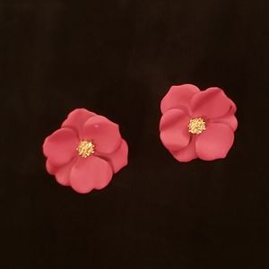 Pink Flower Earrings